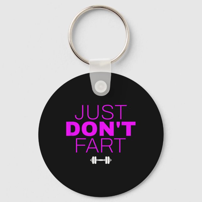 Funny Weightlifting Bodybuilding Power Lifting Say Key Ring (Front)