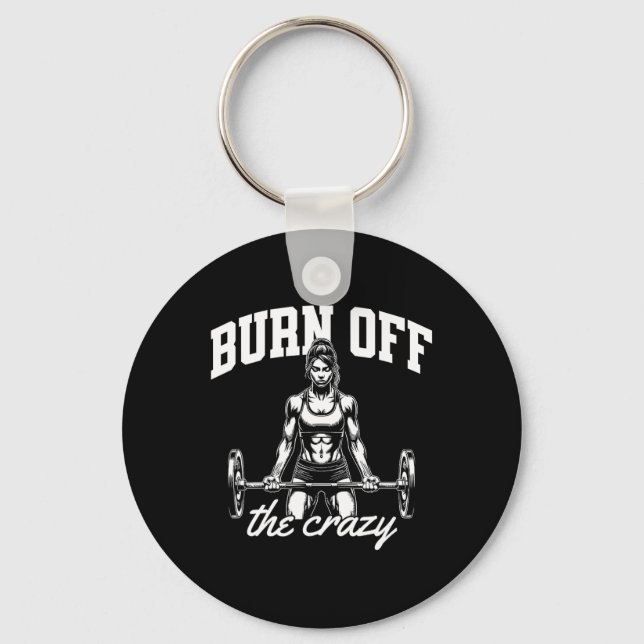 Funny Weightlifting Bodybuilding Power Lifting Say Key Ring (Front)