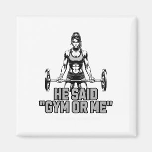 Funny Weightlifting Bodybuilding Saying For Women Magnet