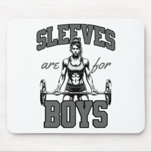 Funny Weightlifting Bodybuilding Woman Sleeves Jok Mouse Pad