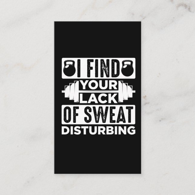 Funny Weightlifting Graphic Gym Sport Athlete Business Card (Front)