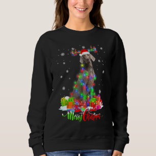 Funny Weimaraner Dog Merry Christmas Party Family Sweatshirt