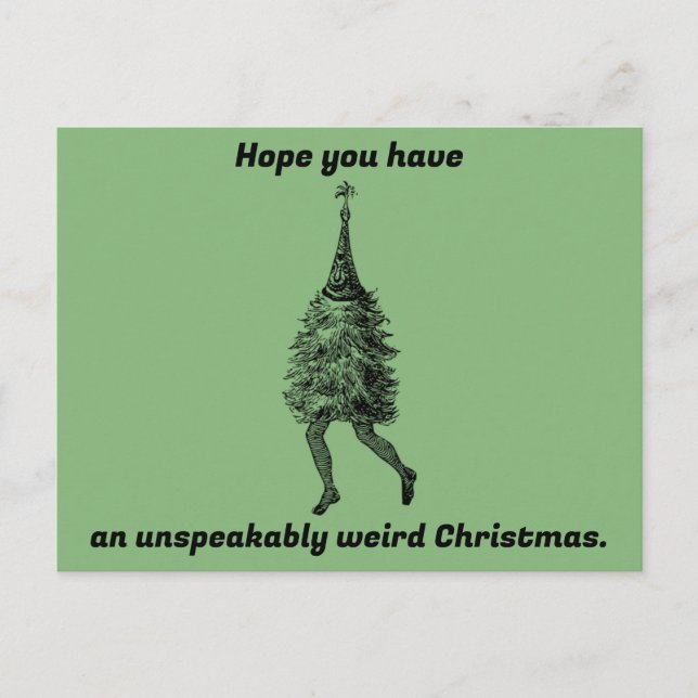 Funny Weird Christmas Postcard (Front)