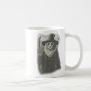 Funny Weird Kitten Wizard Ghost Cat Meme Catdalf H Coffee Mug