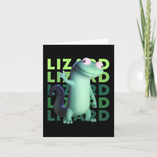Funny Weirdcore Animal Women Men Lizard Lizard Liz Card