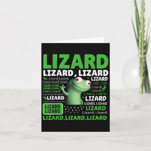 Funny Weirdcore Animal Women Men Lizard Lizard Liz Card