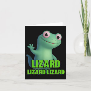 Funny Weirdcore Animal Women Men Lizard Lizard Liz Card