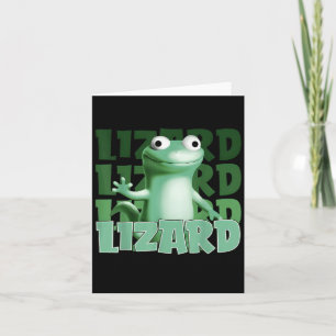 Funny Weirdcore Animal Women Men Lizard Lizard Liz Card