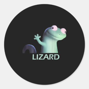 Funny Weirdcore Animal Women Men Lizard Lizard Liz Classic Round Sticker