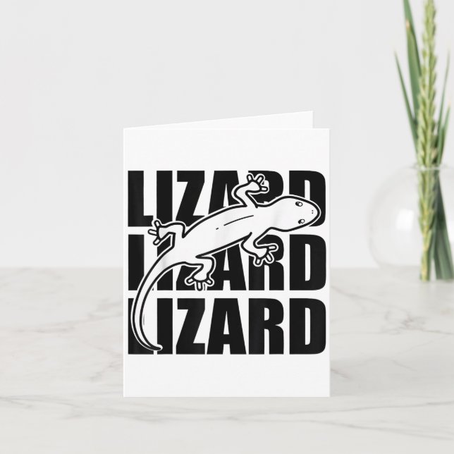 Funny Weirdcore Lizard Lizard Lizard Meme Animal W Card (Front)
