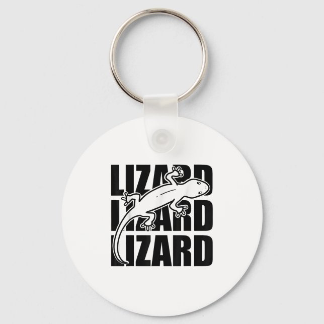 Funny Weirdcore Lizard Lizard Lizard Meme Animal W Key Ring (Front)