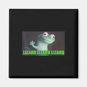 Funny Weirdcore Lizard Lizard Lizard Meme Animal W Magnet