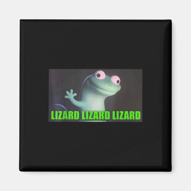 Funny Weirdcore Lizard Lizard Lizard Meme Animal W Magnet (Front)