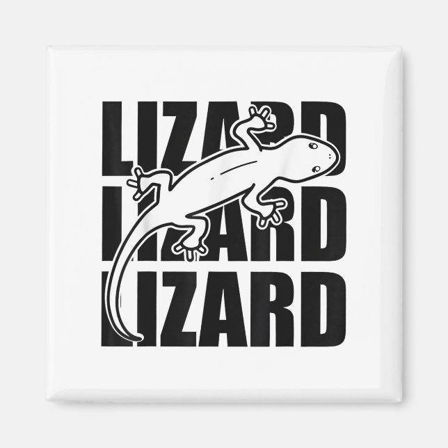Funny Weirdcore Lizard Lizard Lizard Meme Animal W Magnet (Front)
