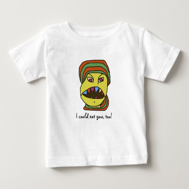 Funny WEIRDOS hungry cartoon Baby T-Shirt (Front)