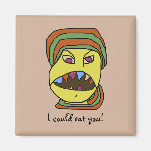 Funny WEIRDOS hungry cartoon Magnet