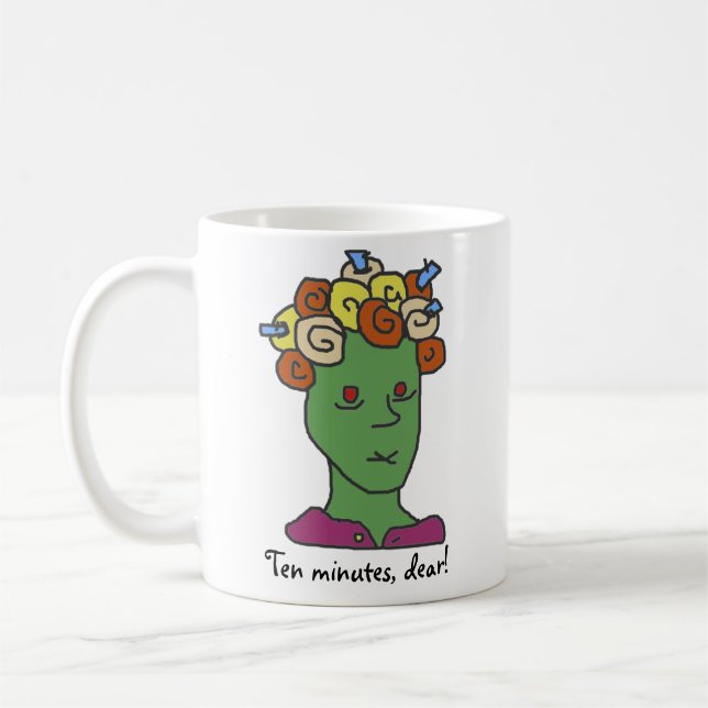 Funny WEIRDOS Sleepy Cartoon Coffee Mug (Left)