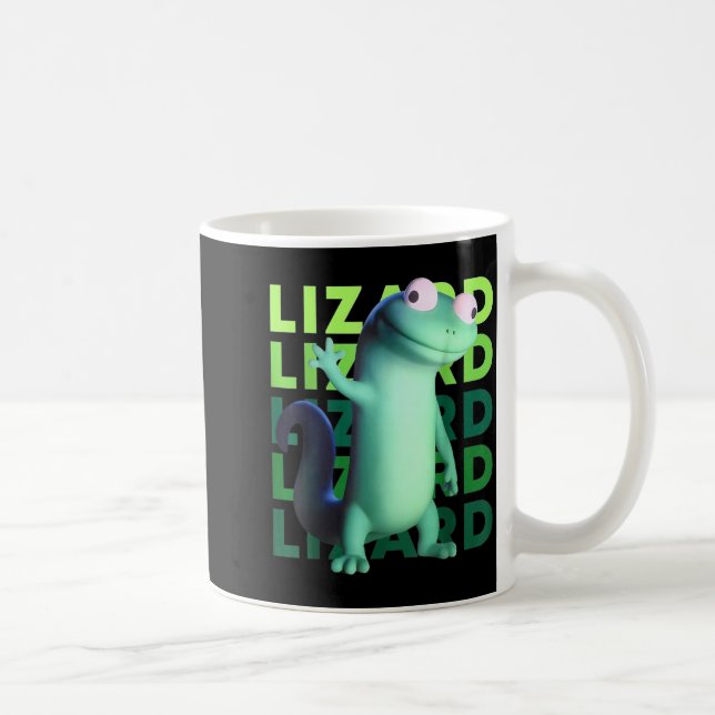 Funny Weirore Lizard Meme _ 3d Surreal Animal  Coffee Mug (Right)