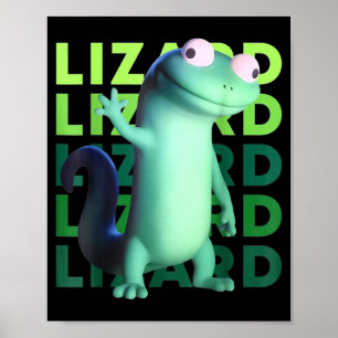 Funny Weirore Lizard Meme _ 3d Surreal Animal Poster