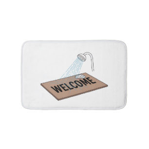 Funny Welcome Mat Cartoon – Shower Clean Mat Rug