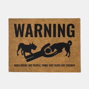 Funny Welcome Mat   Warning Dog House