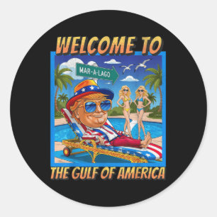 Funny Welcome To The Americas Gulf February 9th Be Classic Round Sticker