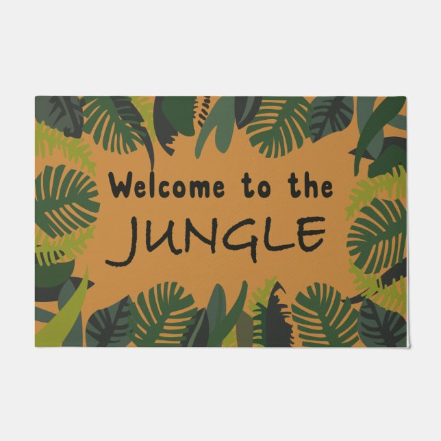 Funny Welcome To The Jungle Mat, Tropical   Doormat (Front)