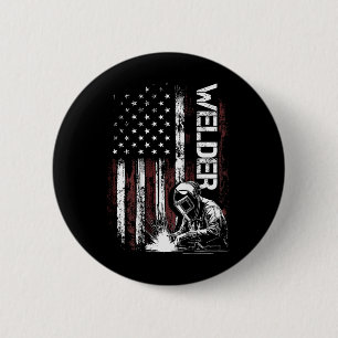 Funny Welder Apparel Mif Vintage Usa American Flag 6 Cm Round Badge