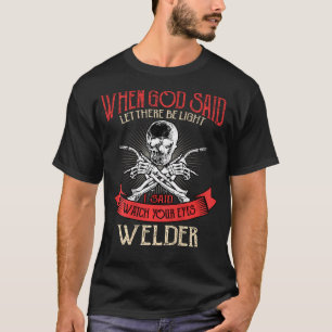 Funny Welding Image On Back T-Shirt