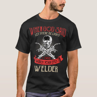 Funny Welding Image On Back T-Shirt
