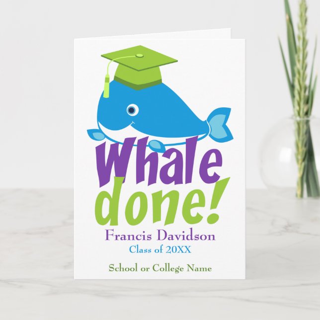 Funny Well Done Graduation Congratulations Card (Front)