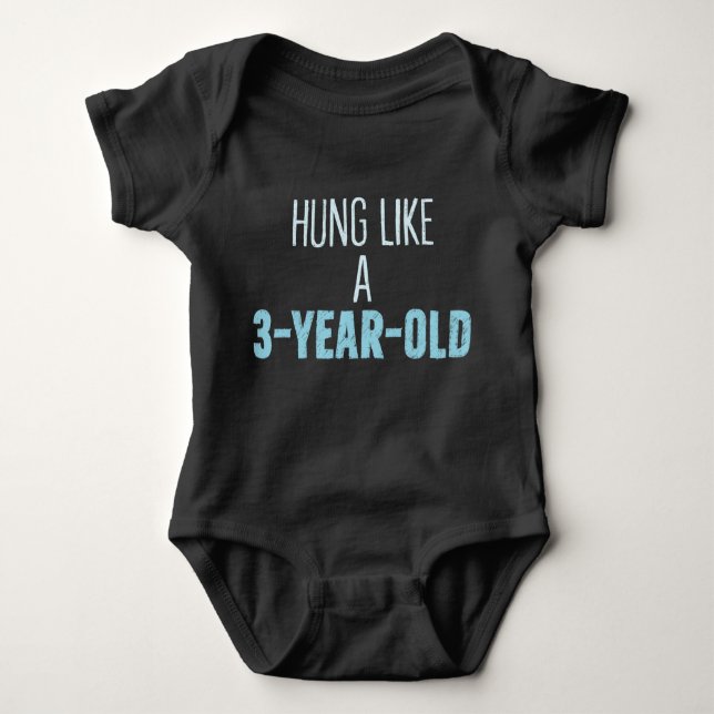 Funny “Well-Hung” Infant Boy Baby Bodysuit (Front)