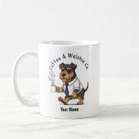 Funny Welsh Terrier Dog Business Suit Coffee 