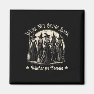 Funny We're Not Going Back Halloween Kamala Wicked Magnet