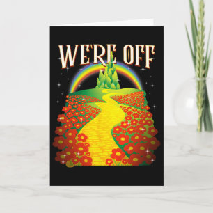 Funny We're Off Yellow Path Brick Wizard Literatur Card