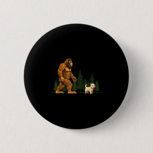 Funny West Highland White Terrier Westie Bigfoot D 6 Cm Round Badge