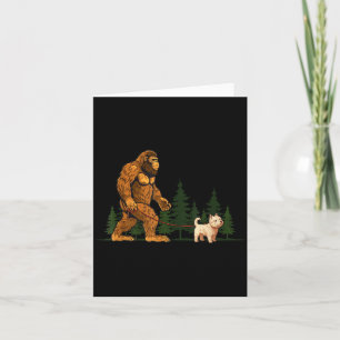 Funny West Highland White Terrier Westie Bigfoot D Card