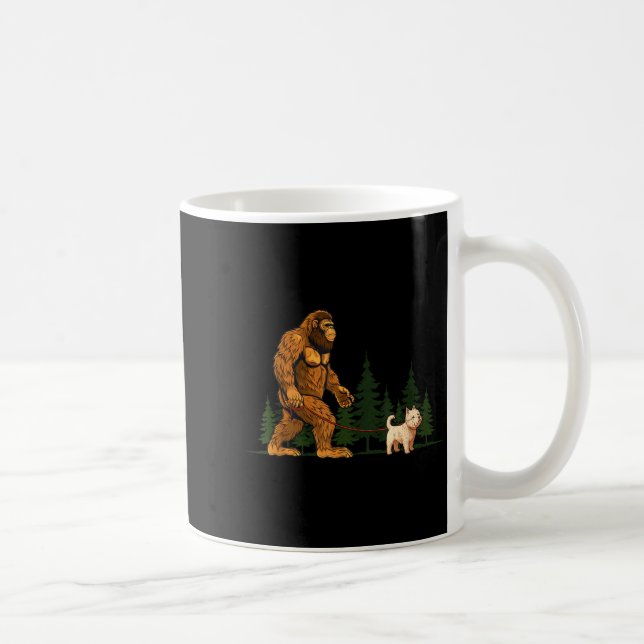 Funny West Highland White Terrier Westie Bigfoot D Coffee Mug (Right)