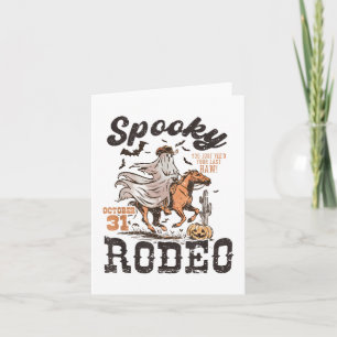 Funny Western Halloween Spooky Rodeo Cowgirl Cute  Card