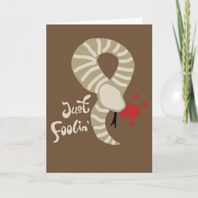 Funny Western Hognose Snake Get Well Card (Front)