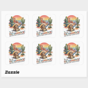 Funny Western Retirement Party Square Sticker