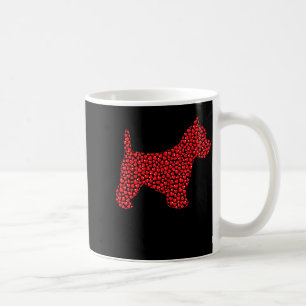 Funny Westie Dog Lover Hearts Love Westie Valentin Coffee Mug