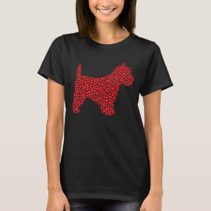 Funny Westie Dog Lover Hearts Love Westie Valentin T-Shirt