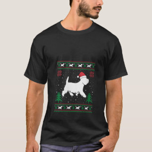 Funny Westie Dog Lovers Santa Hat Ugly Christmas S T-Shirt