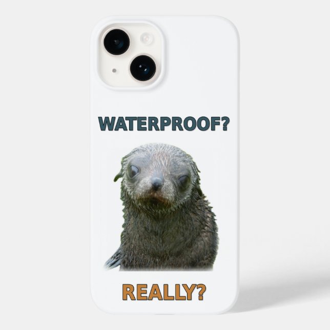 Funny Wet Seal Pup Case-Mate iPhone Case (Back)