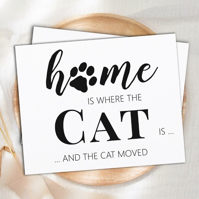 Funny We've Moved New Address Cat Pet Moving Postcard (Creator Uploaded)