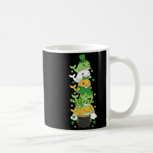 Funny Whale Clover St Patricks Day Womens Mens Coffee Mug