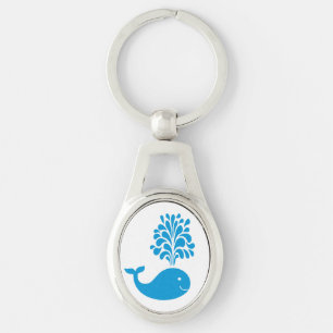 Funny whale key ring