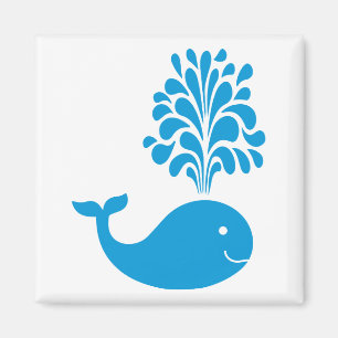 Funny whale magnet