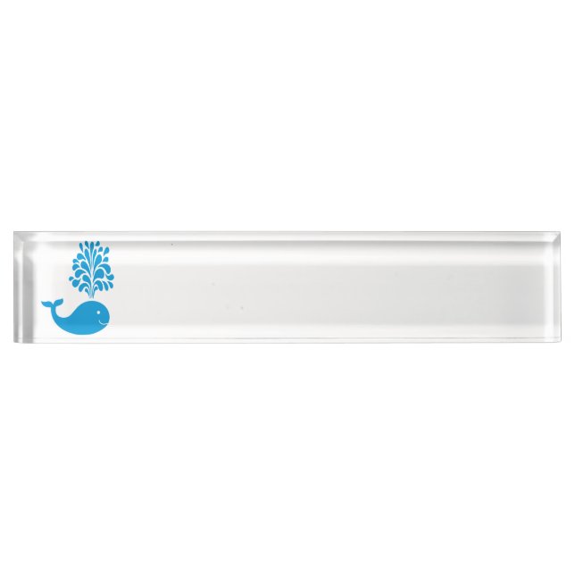 Funny whale nameplate (Front)